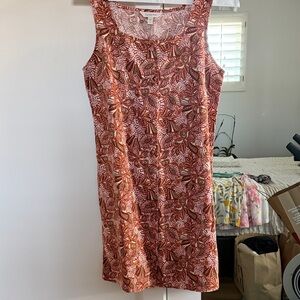 Garnet Hill Red and White Floral Mini Dress